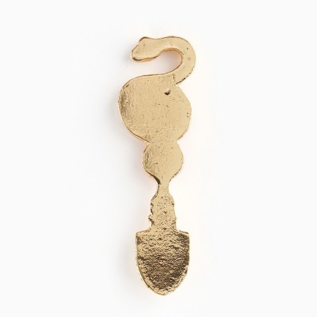 A spoon-hareman with a stone New Year's “snake year” for the New Year, 7 x 7 cm-3
