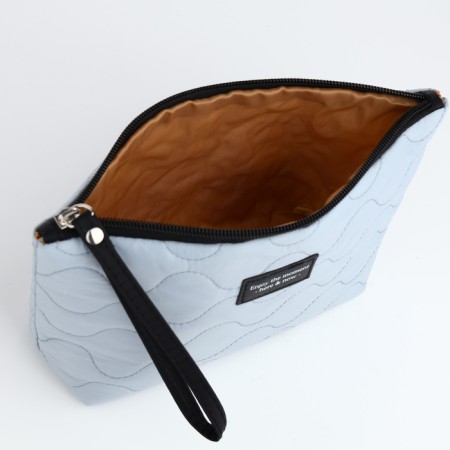 Cosmetic bag a single-flower, 25*7.5*14, lightning department, lining, blue-2
