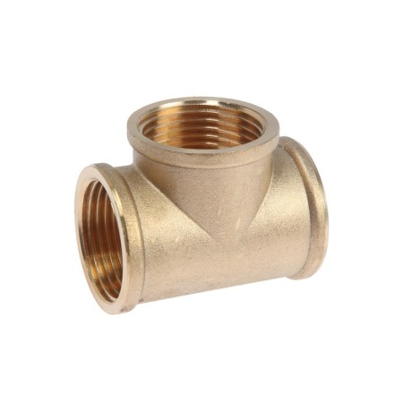 Zein tee, 1 ", internal thread, brass-1
