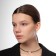 Choker "Heart", black color in silver, l = 35 cm