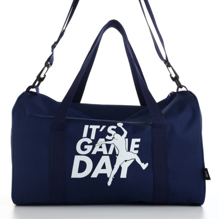Sports bag with lightning, long belt, blue color-4
