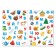 Stickers reusable "alphabet", A4 format