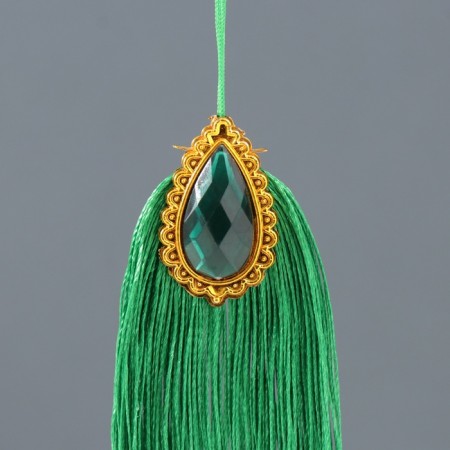 Textile suspension, plastic "pendant east" green 1x4x15 cm-1