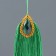 Textile suspension, plastic "pendant east" green 1x4x15 cm