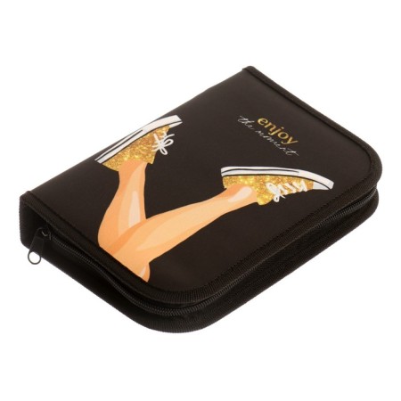 Penal 3 sections, tab inside, 140 x 210 x 40 mm, fabric, calligrata top block "sneakers"-1