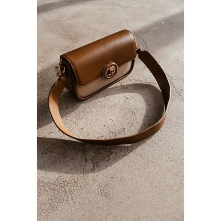 Cross-Body Bag, eco-leather, Chrisbella beige, 22x7x13 cm-1