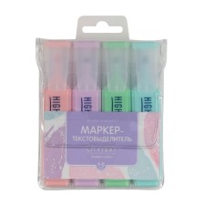 A set of markers-textbooks 4 colors, 1.0-5.0 mm, BrunovisConti CityText, PVC pocket