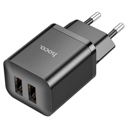 Network charger Hoco N25, 2 USB, 2.1 a, black-1