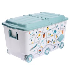 Box for toys on wheels 