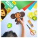 Color paper A4, 16 colors, 64 sheets (32 sheets coated + 32 sheets offset), multi-panel "Cheburashka", on a gluing