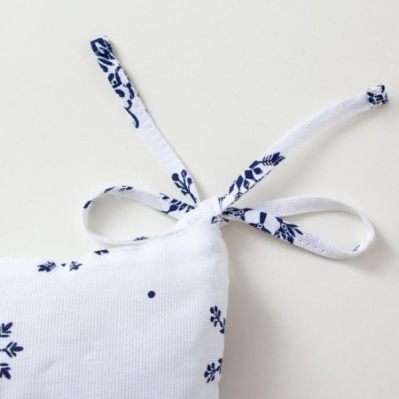 Siddle on the chair "Blue Snowflakes" 42x42x5 cm, 100% cotton, 164 g/m2-4