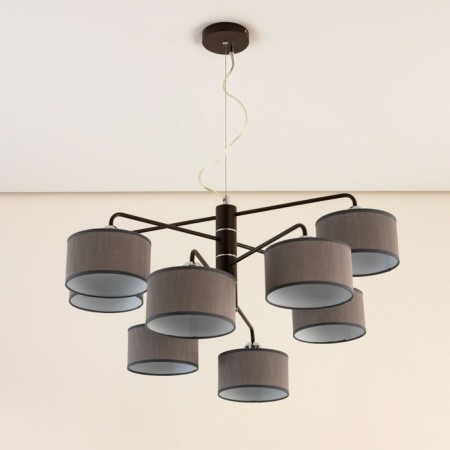 Suspended chandelier Citilux "Form" CL428281, 82x82x45 cm, 8x60W, E27, brown color-11
