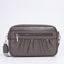 Bag Cross-Bodi with a zipper, khaki color
