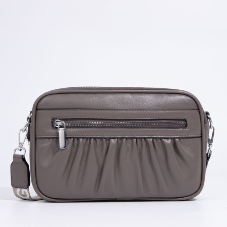 Bag Cross-Bodi with a zipper, khaki color