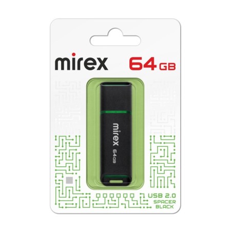 Flash drive Mirex Spacer, 64 GB, USB2.0, threes up to 25 MB/s, PBU up to 15 Mb/s, black-4