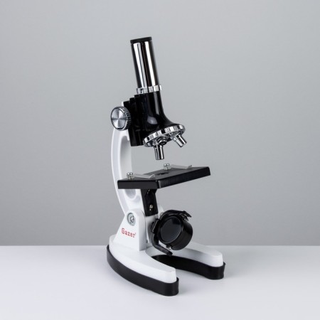 Microscope "Practice", multiplicity of 1200, 600, 300, in the case, with props-2