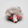 Natural fur mouse, 7.5 cm, dark gray