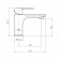 Fashun A51119-17 shell mixer, single-leaf, pour 127 mm, stainless steel, graphite