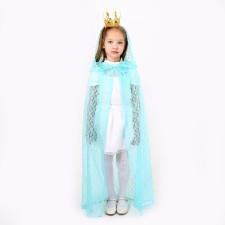 Carnival set of princesses: a hipu mint raincoat, crown, length 100 cm