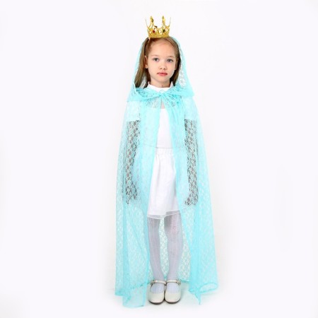 Carnival set of princesses: a hipu mint raincoat, crown, length 100 cm