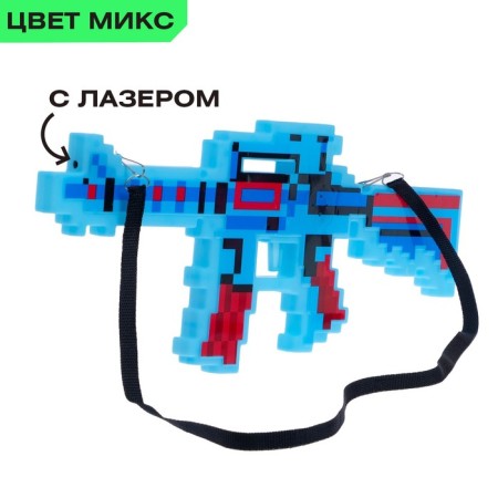 M16 automatic, pixel, with a laser, operates from batteries, tse mix-2