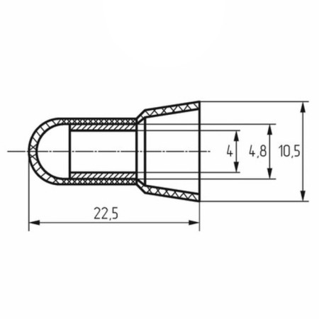Kiz-5 end isolated stolen plug, 4.0 mm (2.5-5.5 mm²) rexant-1