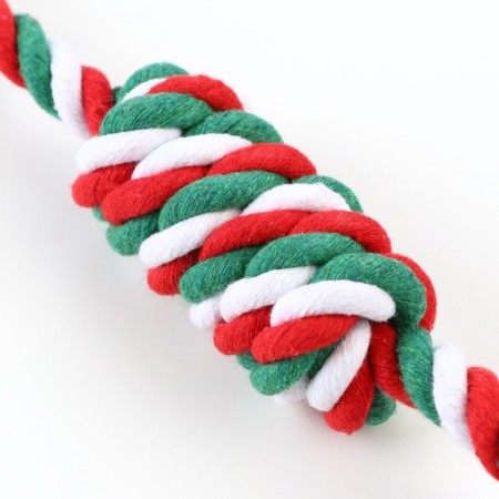Cable toy "New Year's candy", up to 30 cm, up to 60 g, white/green/red-2