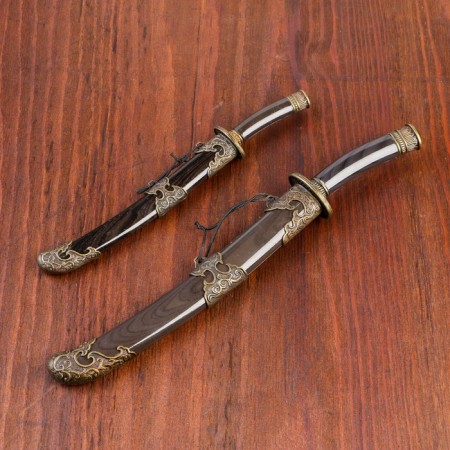 Suv. Product Katana 2V1 on a stand, scabbard wood, choco 18/23.5cm-9