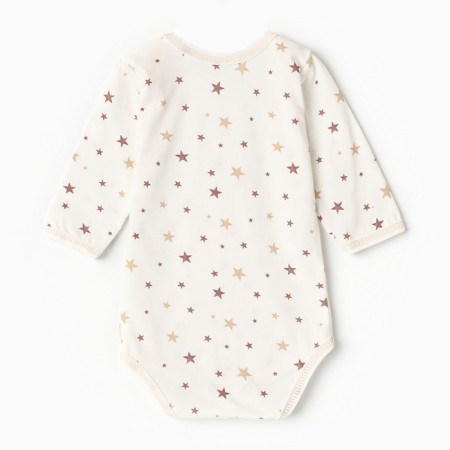 Body baby with a long sleeve, the color is white/stars, height 80-4