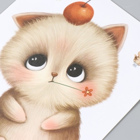 Sticking plastic interior color "cat and mouse" 20x30 cm-1