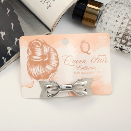 Liberty hair clip of Classic bow, 5.5 cm, silver-2