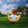 Suspension decor "Boy Vasya on a swing" 25x23x13cm