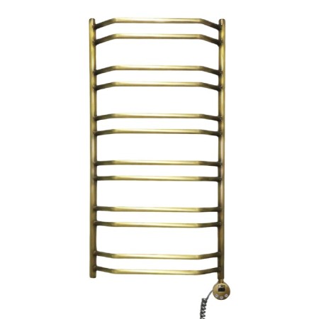 Domoterm electric heated towel rail "Laura", 500 x 985 mm, 12 crossbars, rights, bronze