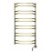 Domoterm electric heated towel rail "Laura", 500 x 985 mm, 12 crossbars, rights, bronze