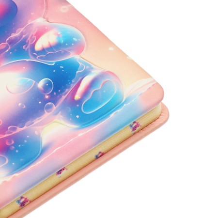 Notebook Gift Book 96l, line, color cut, PVC cover 3D Bear (17.7x12.4cm)-5