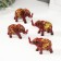Polystone souvenir "Elephant in a golden blanket with a red stone" set of 4 pcs 7.5x3x5 cm