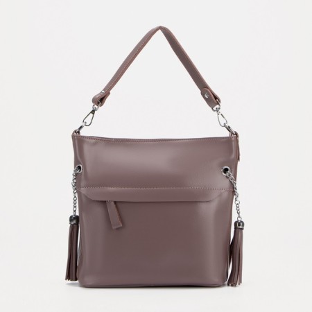 Luggage bag, 2 external pockets, long belt, powder color