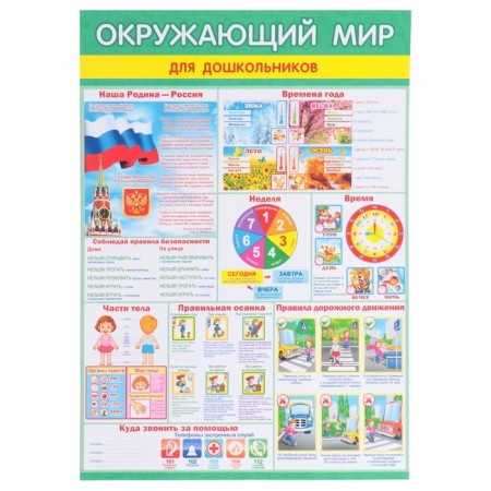 Set of posters "for preschoolers" 30x43 cm-3