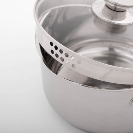 Magistro tefida stainless steel pan, 3.5 l, lid-durglog, plum nose, capsule, silicone handles-3