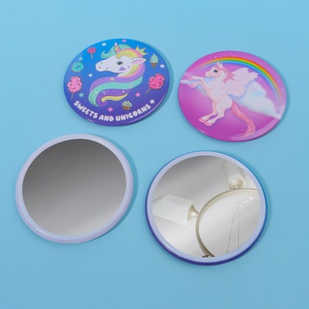 Mirror "unicorn", d = 7 cm, color mix-4