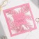 Carved wedding invitation, with embossing, pink color