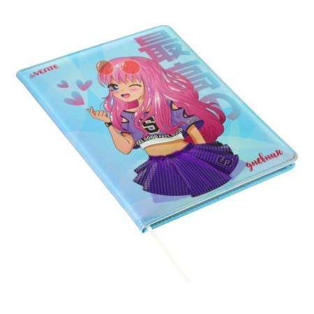 Universal diary for grade 1-11 Cool Girl, hard cover, artificial leather, silkography, lies, 80 g/m2-1