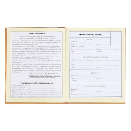Diary for grades 1-4, hard cover "Beasts", matte lamination, selective varnish, block 60 g/m2-5