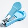 Children's manicure set, 3 subjects: scissors, saw, niceps, from 0 months, color of blue
