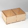Organizer for little things 2 cells, 18 × 12 × 7 cm, plywood, beige color