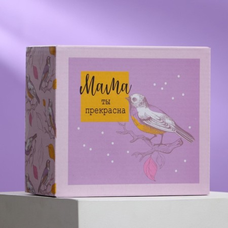 Ceramic set “Mom are beautiful”: a mug 350 ml, a spoon, color orange-7