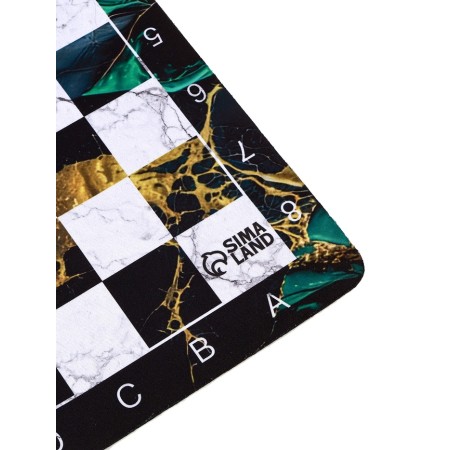 The chess field "Malachite" 40 x 40 x 0.2 cm, rubber-2