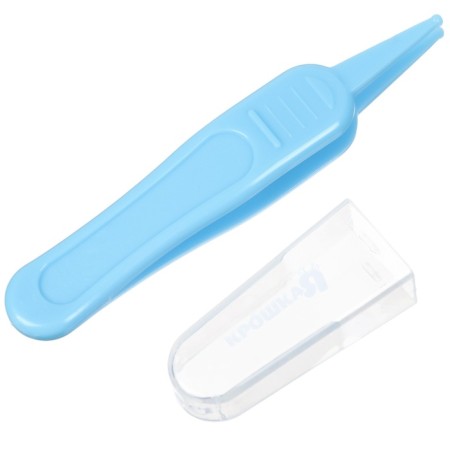 Child care set, 3 subjects: aspirator, ruff, tweezers, blue color-11