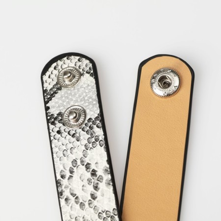 Bracelet Skin "Safari" Python, white-black color, 22 cm-2
