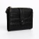 Women's wallet on the button, black color